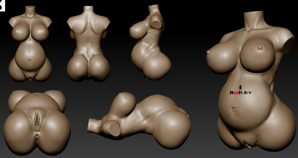 Angel (JIGGLY JOY D cup Full Silicone Ultra Realistic Torso-Size Pregnant 86CM)